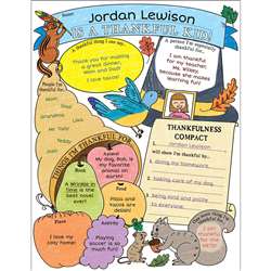 Personal Poster Set Im Thankful Kid Gr 3-6, SC-831435