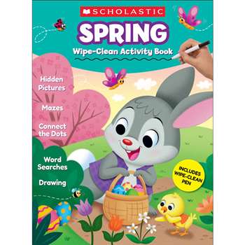 Spring Wipe-Clean Activity Book, SC-833482