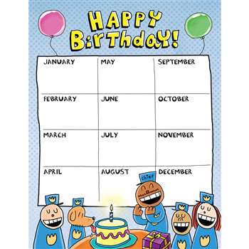 Dog Man Birthday Chart, SC-862620