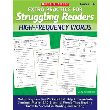 Extra Practice For Struggling Readers High Frequency Words By Scholastic Books Trade