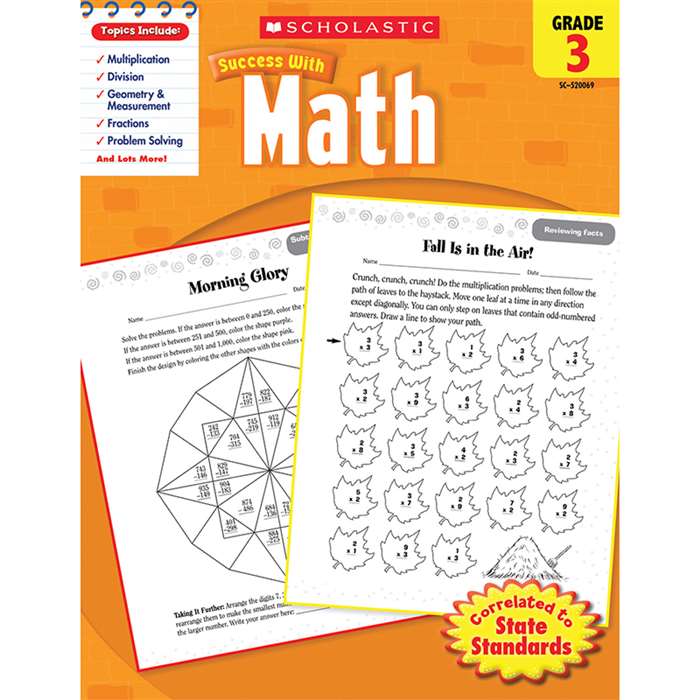 Scholastic Success With Math Gr 3 By Scholastic Books Trade