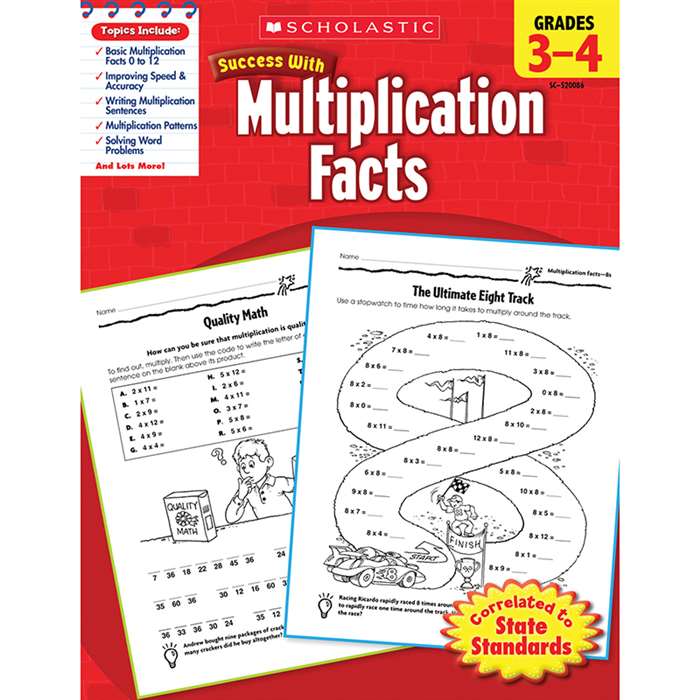 Scholastic Success Multiplication Facts Gr 3-4 By Scholastic Books Trade