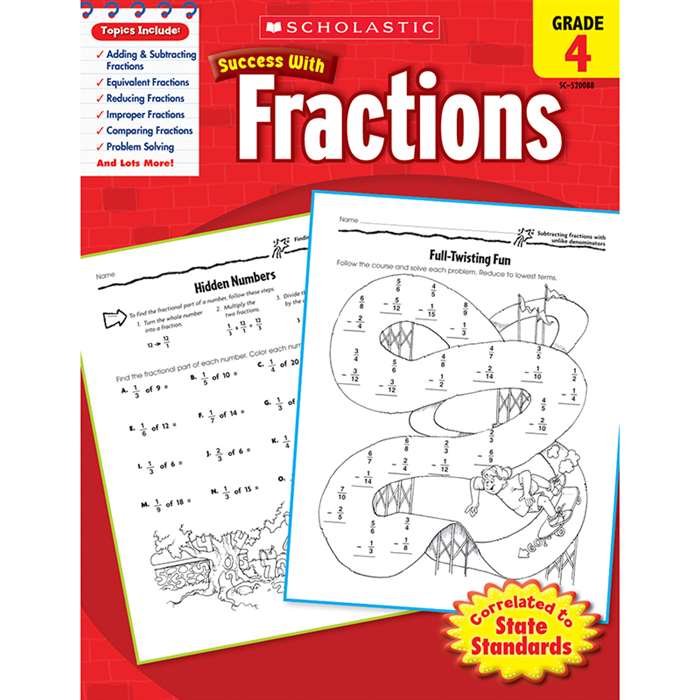 Scholastic Success Fractions Gr 4 By Scholastic Books Trade