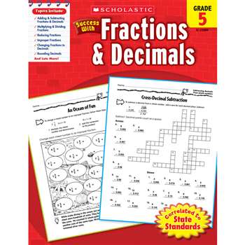 Scholastic Success With Fractions & Decimals Gr 5 By Scholastic Books Trade