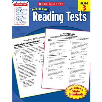 Scholastic Success With Reading Tests Gr 3 By Scholastic Books Trade