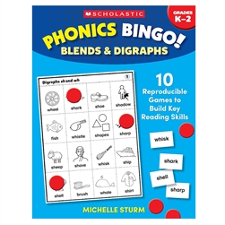 PHONICS BINGO BLENDS & DIGRAPHS - SC-9781546106494