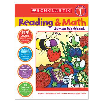 Reading & Math Jumbo Workbk Grade 1, SC-978600