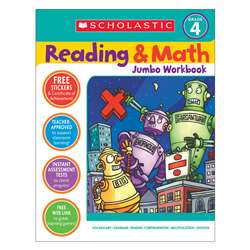 Reading & Math Jumbo Workbk Grade 4, SC-978603