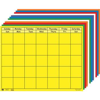 Horizontal Calendar Set 28 X 22 By Shapes Etc