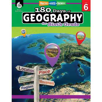 180 Days Of Geography Grade 6, SEP28627