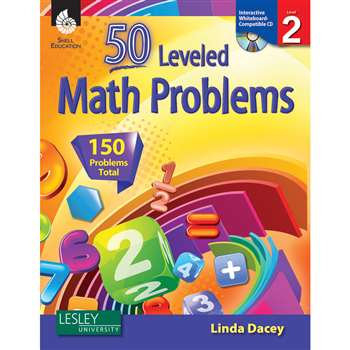 51 Leveled Math Problems Level 2 W/ Cd By Shell Education
