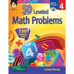 53 Leveled Math Problems Level 4 W/ Cd By Shell Education
