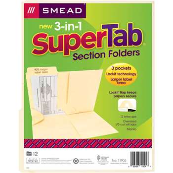 Smead 3 N 1 Supertab Section Manila Folder, SMD11904