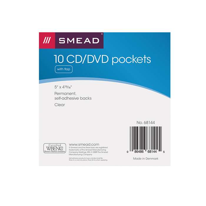 Cd DVD Pocket Self Adhesive Poly Pockets, SMD68144