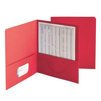 Smead 25Ct Red Standard Two Two Pocket Folders, SMD87859