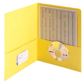 Smead 25Ct Yellow Standard Two Two Pocket Folders, SMD87862