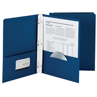 Smead 25Ct Dark Blue Two Pocket Folders With Faste, SMD88022