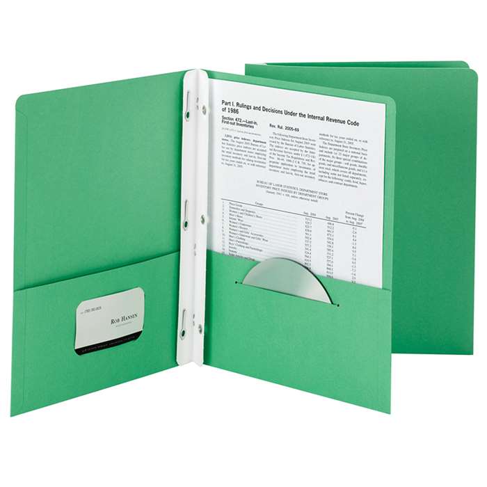 Smead 25Ct Dark Green Two Pocket Folders With Fast, SMD88023