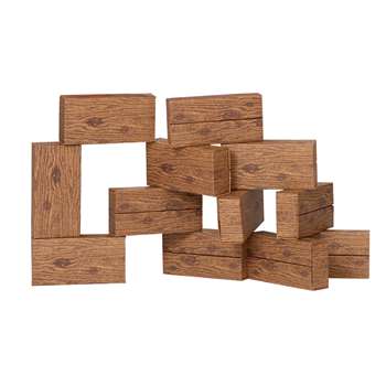 16Pc Giant Timber Blocks By Smart Monkey
