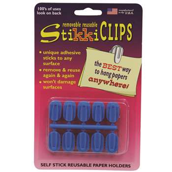 Stikkiclips Blue 10/Pk By The Stikkiworks