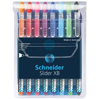 Schneider 8 Color Assortment Slider Xb Ballpoint Pens By Stride