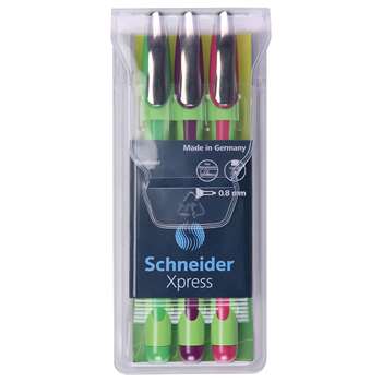 Schneider Xpress Fineliner Asst 3Pk Pens Assortmen, STW190095