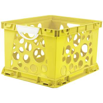 Premium File Crate W Handles Yellow Classroom, STX61457U03C