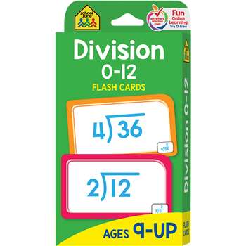 Division 0-12 Flash Cards By School Zone Publishing