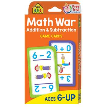 Math War Addition & Subtraction Game Cards By School Zone Publishing