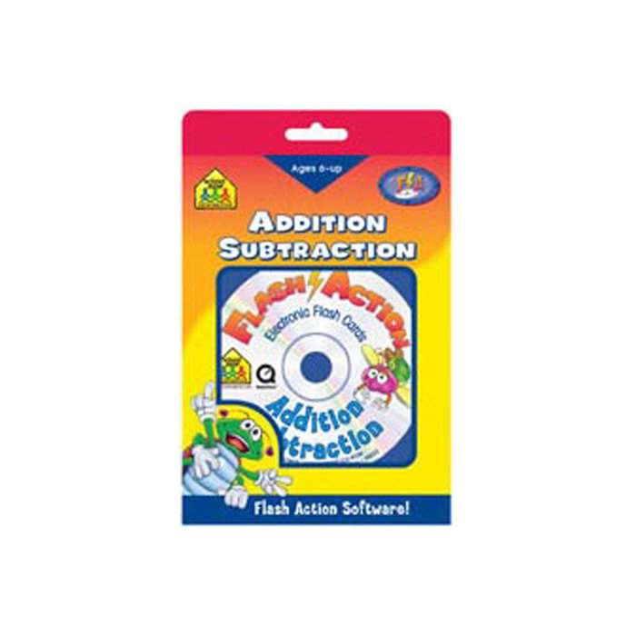 Flash Action Addition/Subtraction Ages 6 & Up Software - Szp08403 By School Zone Publishing