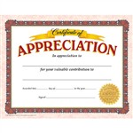 Certificate Of Appreciation By Trend Enterprises