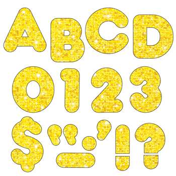 Ready Letters 4 Casual Yellow Sparkle By Trend Enterprises