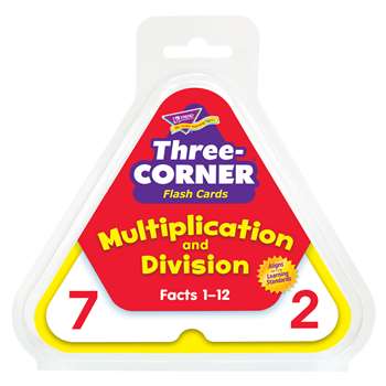 Three-Corner Flash Cards 48/Pk Multiplication & Division By Trend Enterprises