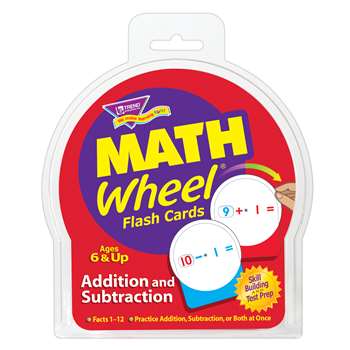 Math Wheel Flash Cards 12/Pk Addition & Subtraction By Trend Enterprises