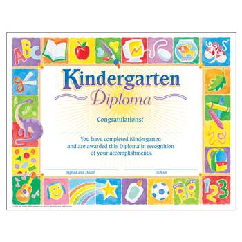Classic Diploma Kindergarten 30/Pk 8-1/2 X 11 By Trend Enterprises