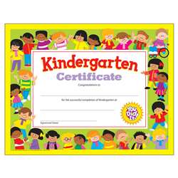 Kindergarten Certificate By Trend Enterprises