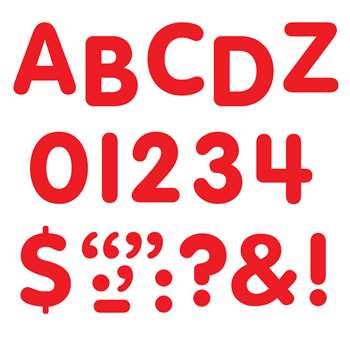Stick-Eze 1 Letters Numbers Red 126 Punctuation Marks By Trend Enterprises