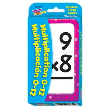 Pocket Flash Cards Multiplication Multiplicacion By Trend Enterprises