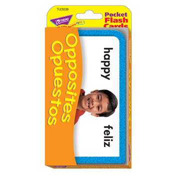 Pocket Flash Cards Opposites Opuestos By Trend Enterprises