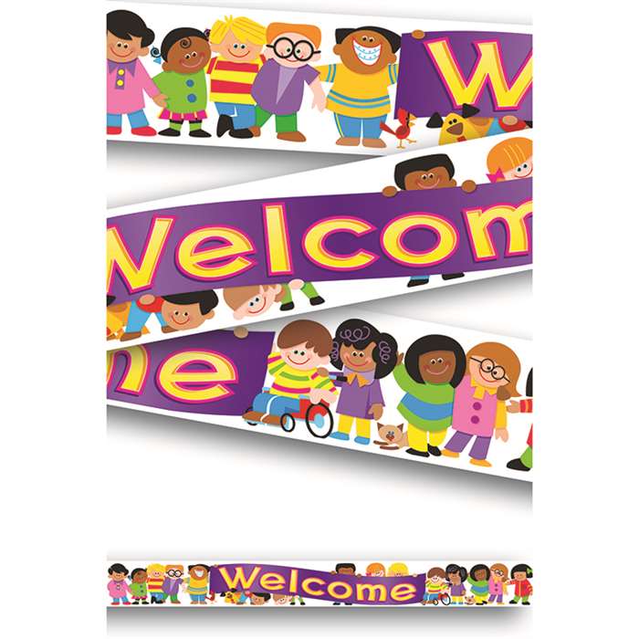 Banner Welcome Trend Kids 10Ft Horizontal By Trend Enterprises