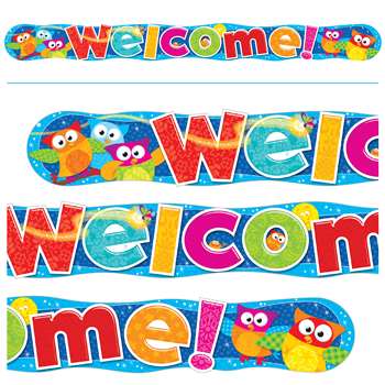 Welcome Owl Stars Quotable 10Ft Expressions Banner Horizontal By Trend Enterprises