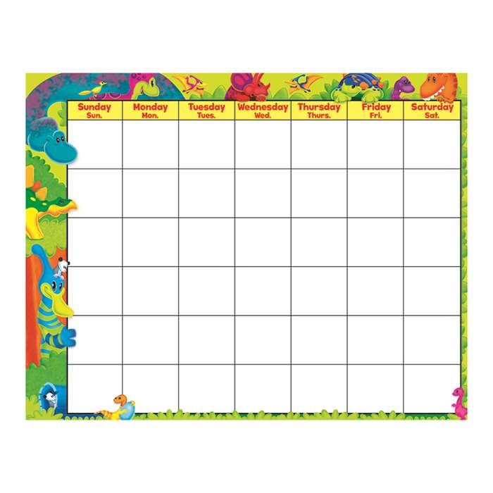 Dino-Mite Pals Wipe-Off Calendar, T-27020