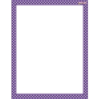Polka Dots Purple Wipe Off Chart, T-27334
