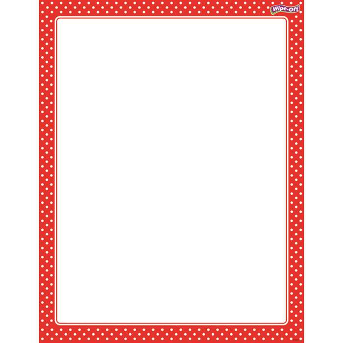 Polka Dots Red Wipe Off Chart, T-27335