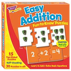 Easy Addition Puz Fun-To-Know Puzzles By Trend Enterprises