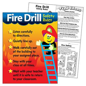 Chart Fire Drill Safety Rules By Trend Enterprises