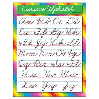 Chart Cursive Alphabet Zanerbloser By Trend Enterprises