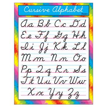 Chart Cursive Alphabet Modern By Trend Enterprises