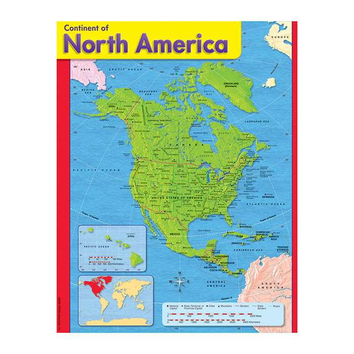 Chart Continent Of North America By Trend Enterprises