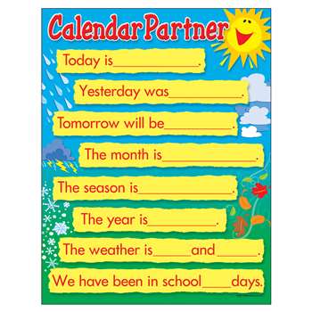 Learning Chart Calendar Companion By Trend Enterprises
